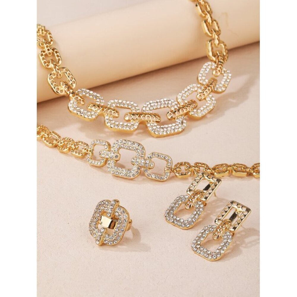Crystal Decor Jewelry Set Gift Minimalist